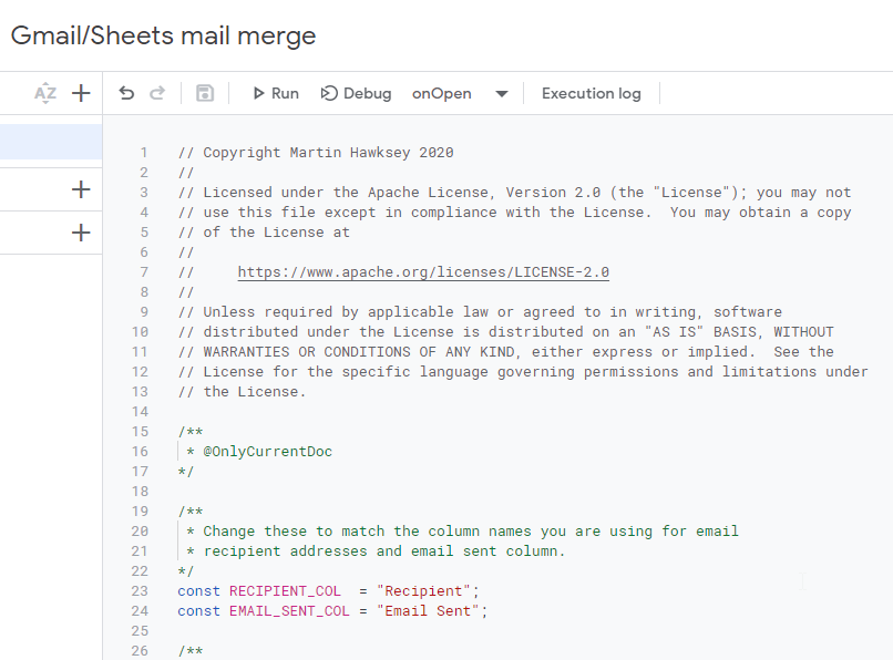 how to use Mail Merge in Google Sheets 3