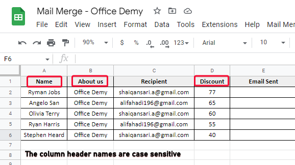 how to use Mail Merge in Google Sheets 12
