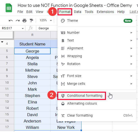 how to use NOT Function in Google Sheets 23