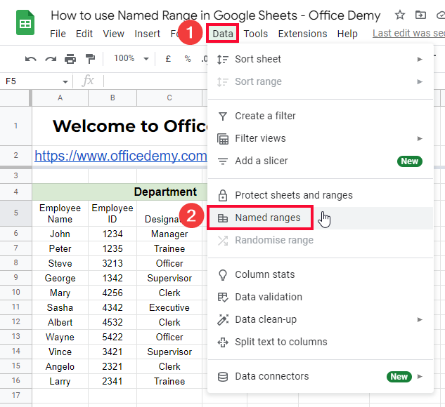how to use Named Range in Google Sheets 7