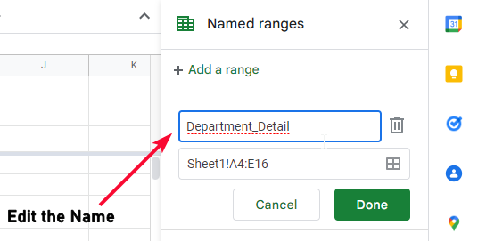 how to use Named Range in Google Sheets 10