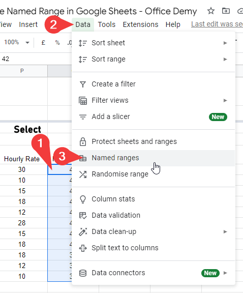 how to use Named Range in Google Sheets 15