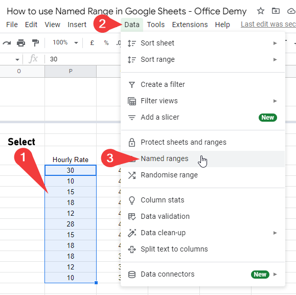 how to use Named Range in Google Sheets 17