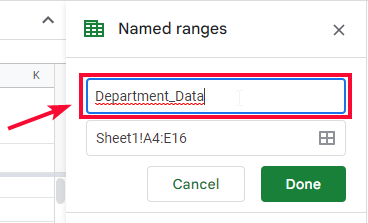 how to use Named Range in Google Sheets 3