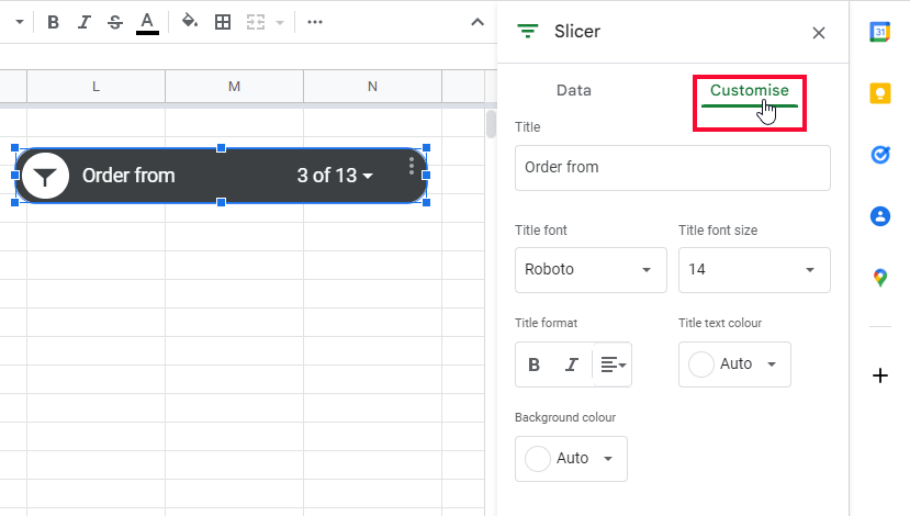 how to use Slicer in Google Sheets 21