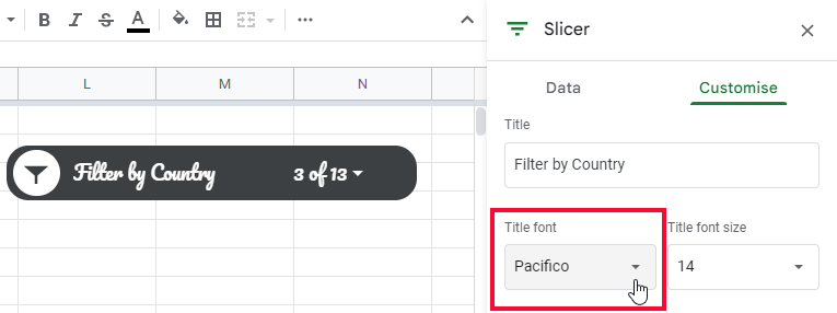 how to use Slicer in Google Sheets 23