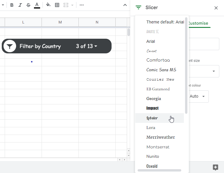 how to use Slicer in Google Sheets 24