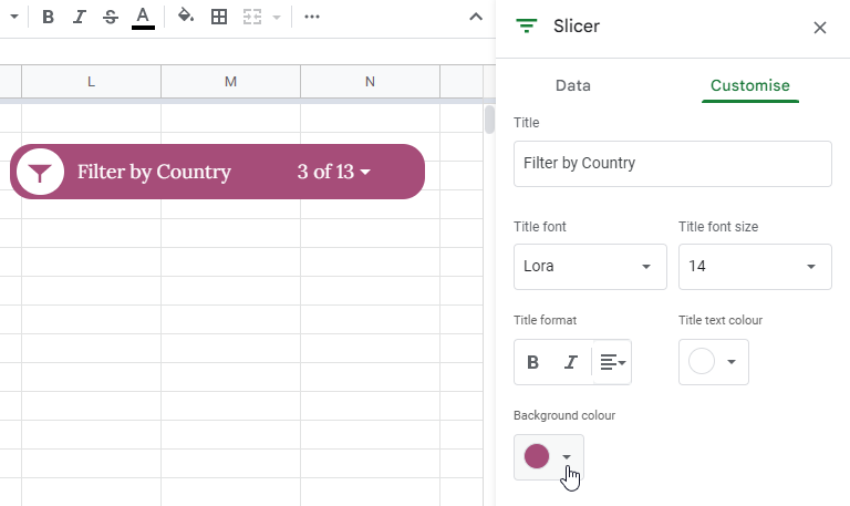 how to use Slicer in Google Sheets 31