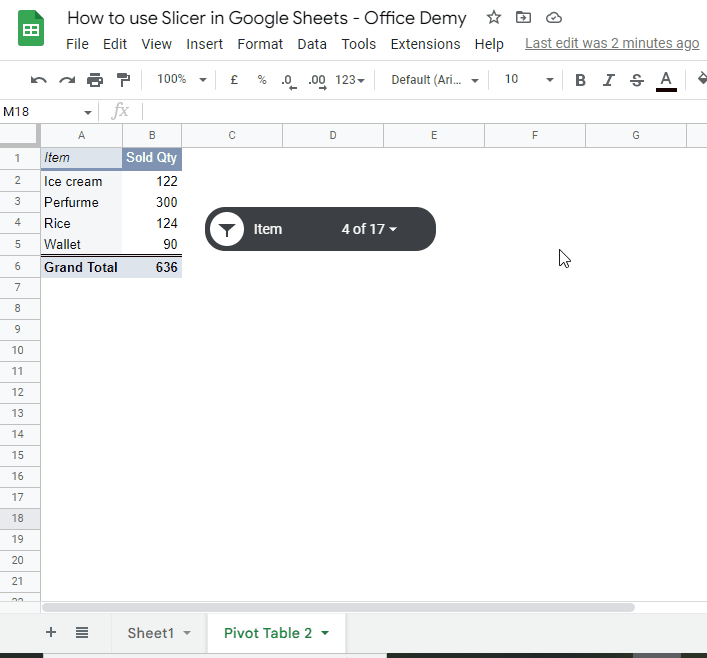how to use Slicer in Google Sheets 41