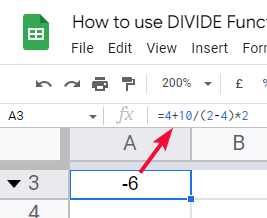how to use the DIVIDE Function in Google Sheets 27
