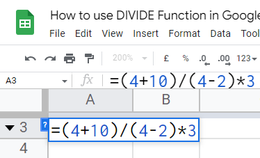 how to use the DIVIDE Function in Google Sheets 28