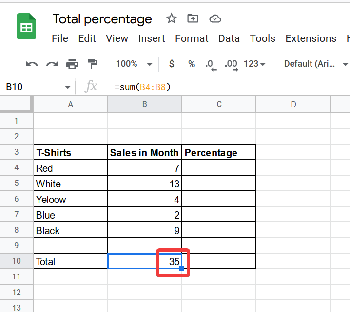 How to Calculate Percentage in Google Sheets 14