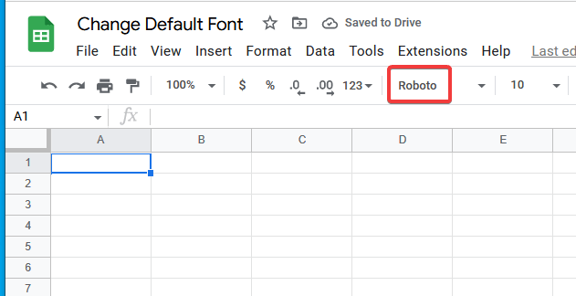 How to Change the Default Font in Google Sheets 10