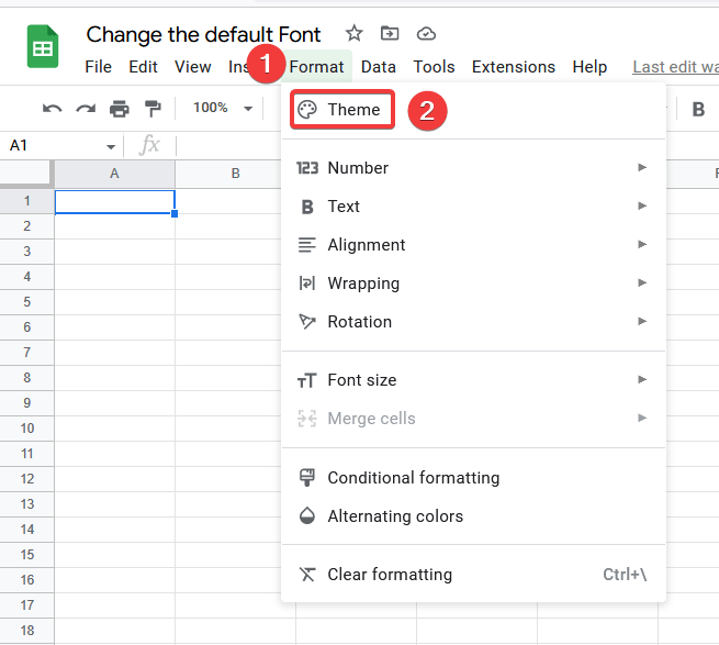 How to Change the Default Font in Google Sheets 11