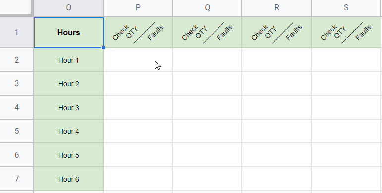 How to Insert a Diagonal Line in a cell in Google Sheets 19