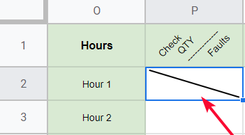How to Insert a Diagonal Line in a cell in Google Sheets 22