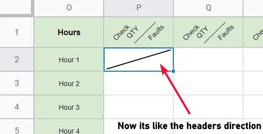 How to Insert a Diagonal Line in a cell in Google Sheets 26