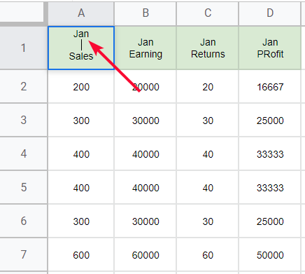 How to Insert a Diagonal Line in a cell in Google Sheets 3