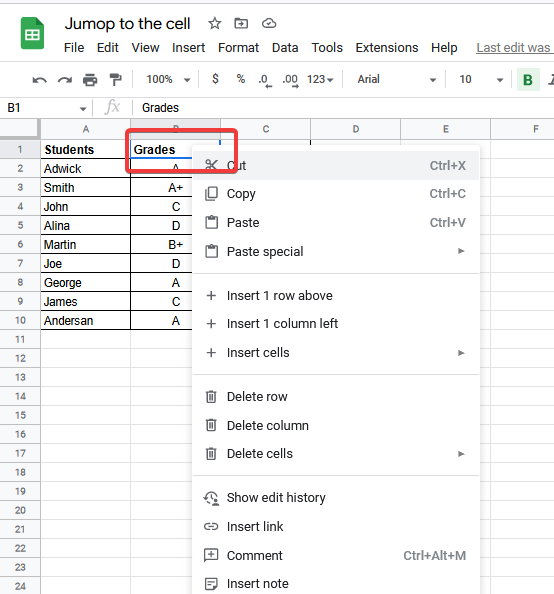 How to Navigate to a Specific Cell or Range in Google Sheets 25