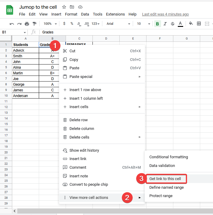 How to Navigate to a Specific Cell or Range in Google Sheets 26