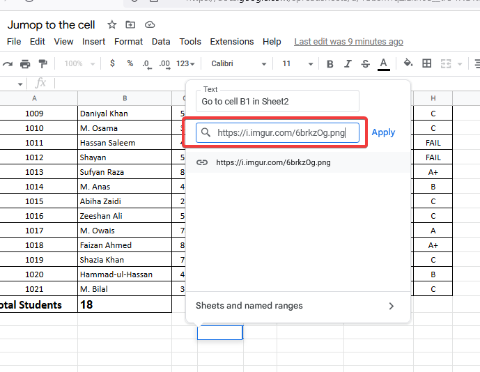 How to Navigate to a Specific Cell or Range in Google Sheets 31