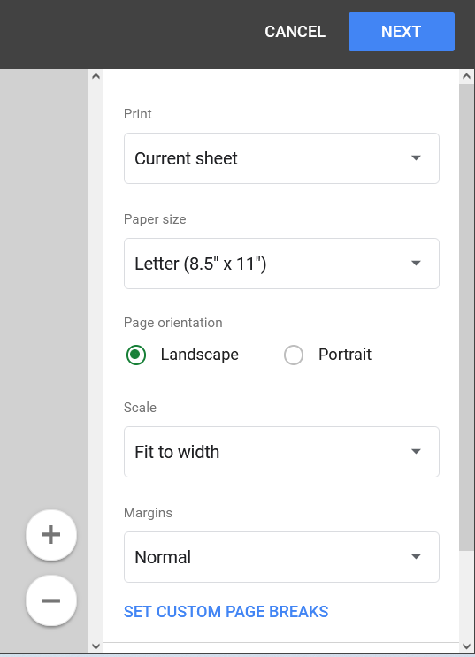 How to Print Data in Google Sheets 7