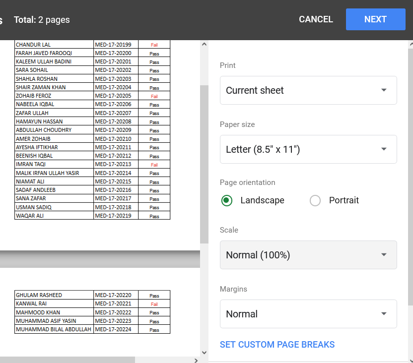 How to Print Data in Google Sheets 11