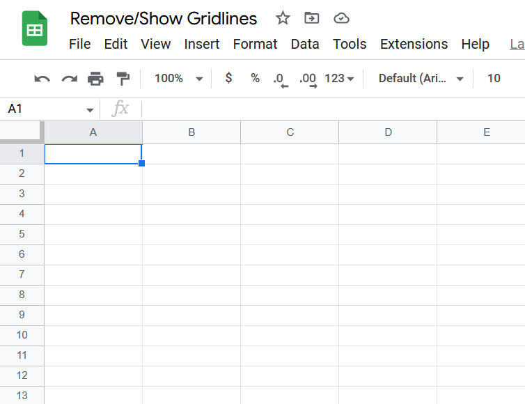 How to Show and Hide Gridlines in Google Sheets 1