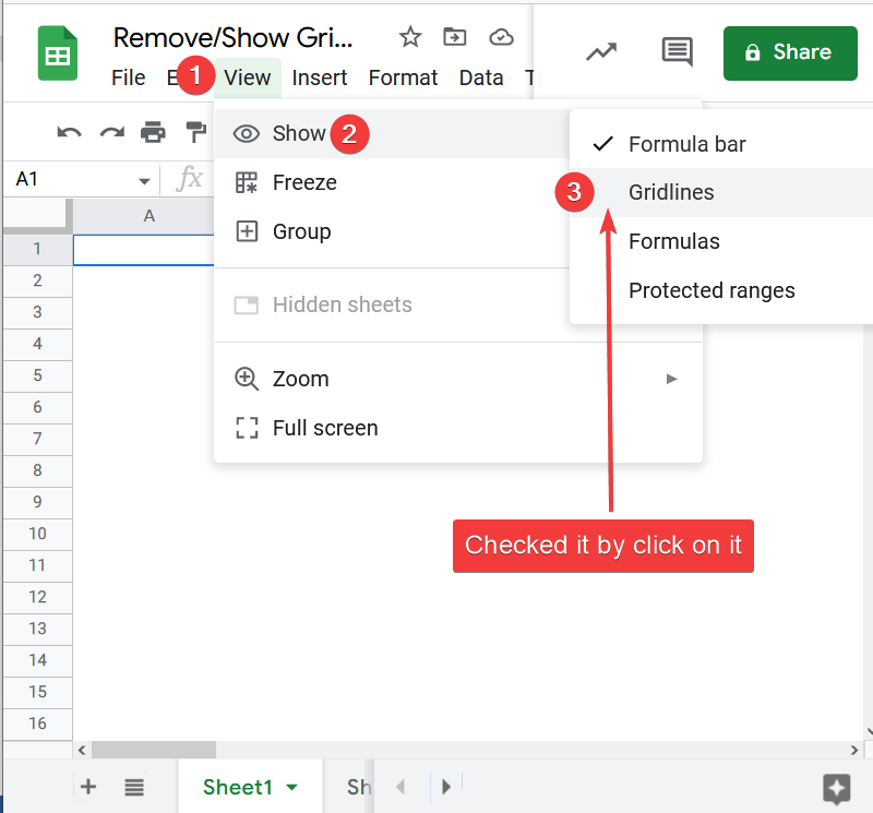 How to Show and Hide Gridlines in Google Sheets 8