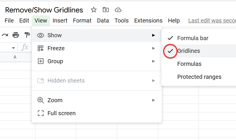 How to Show and Hide Gridlines in Google Sheets 9