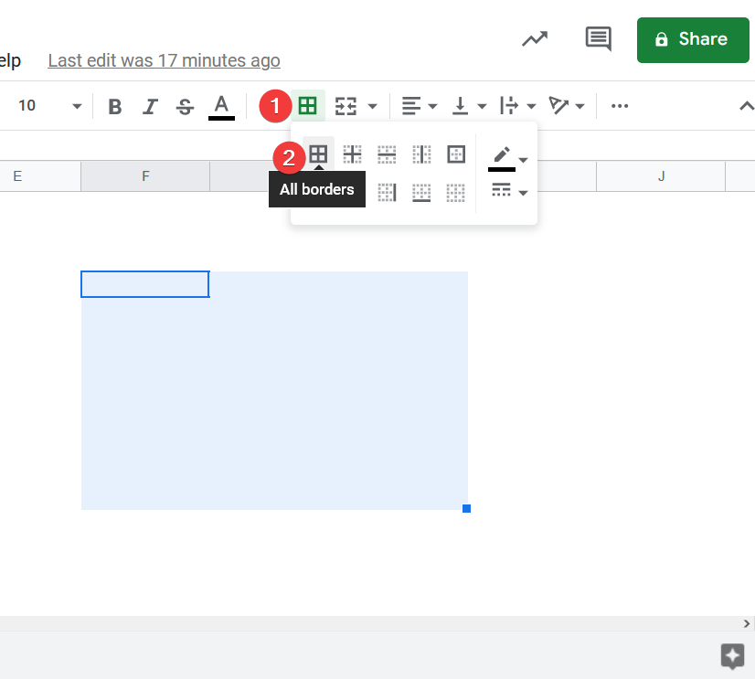 How to Show and Hide Gridlines in Google Sheets 14