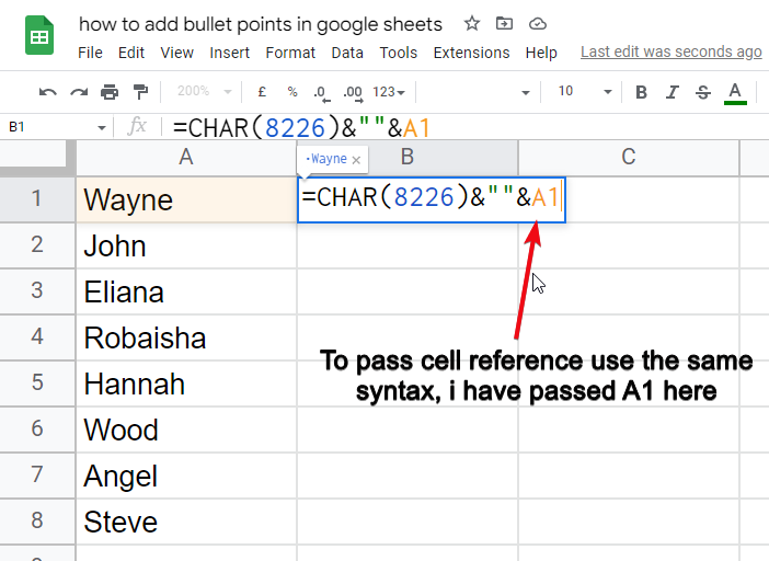 How to add bullet points in google sheets 31