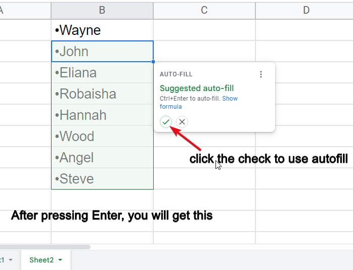 How to add bullet points in google sheets 32