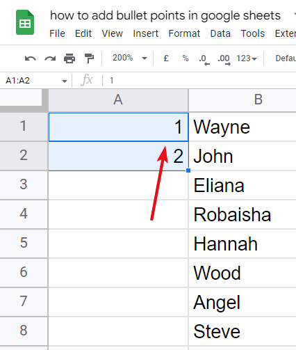 How to add bullet points in google sheets 35