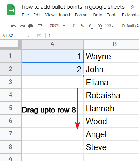 How to add bullet points in google sheets 36