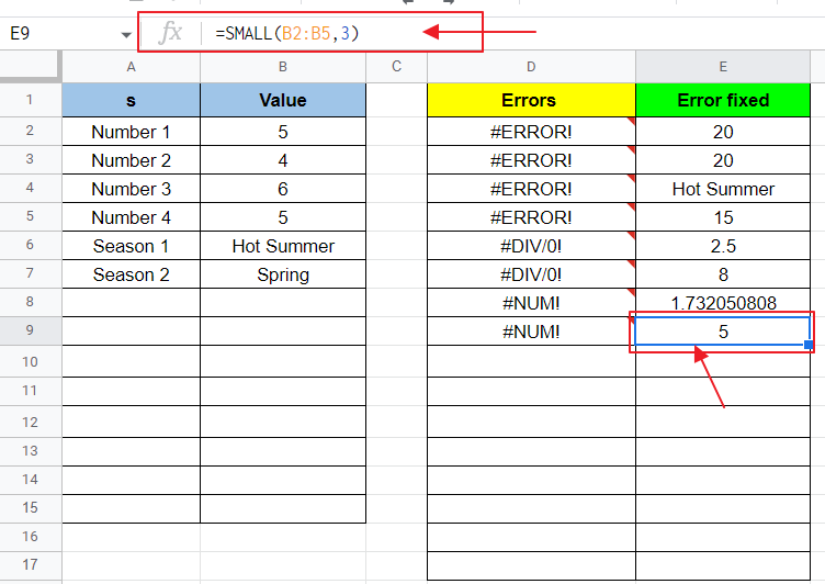 How to fix Formula Parse Error in Google Sheets 25