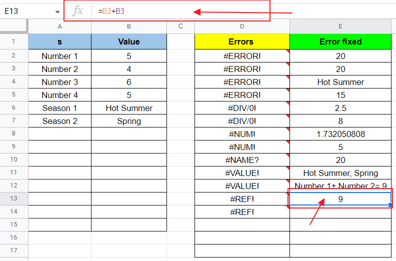 How to fix Formula Parse Error in Google Sheets 42
