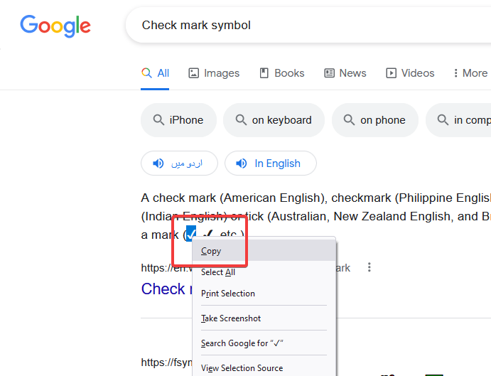 How to insert Check Mark Symbol In Google Sheets 4