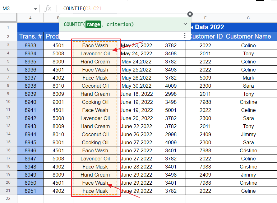 How to use COUNTIF and COUNTIFS in Google Sheets 6