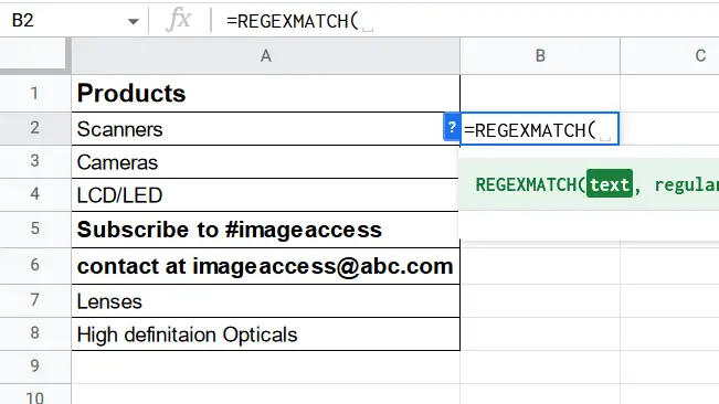 How to use REGEXMATCH Function in Google Sheets 19
