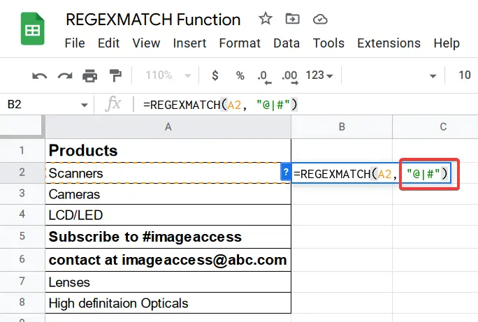 How to use REGEXMATCH Function in Google Sheets 21