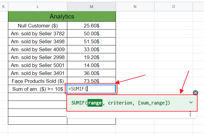 How to use SUMIF in Google Sheets 29