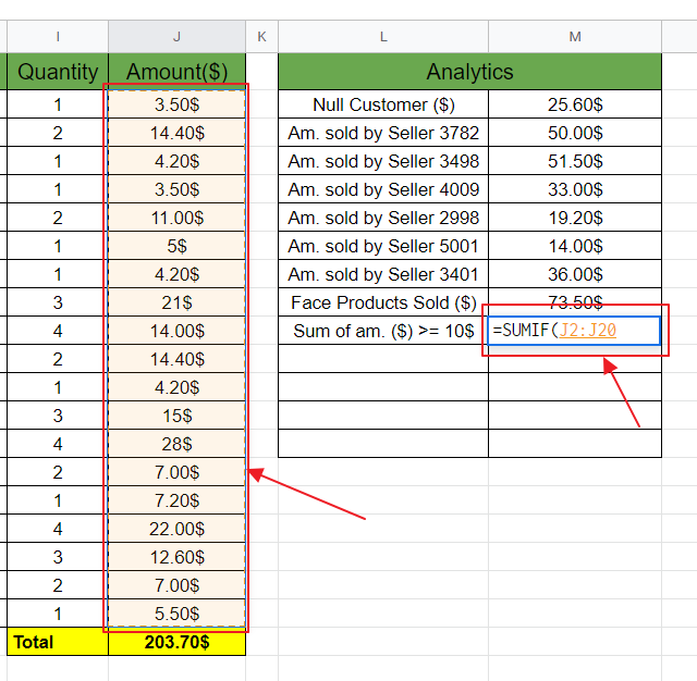 How to use SUMIF in Google Sheets 30