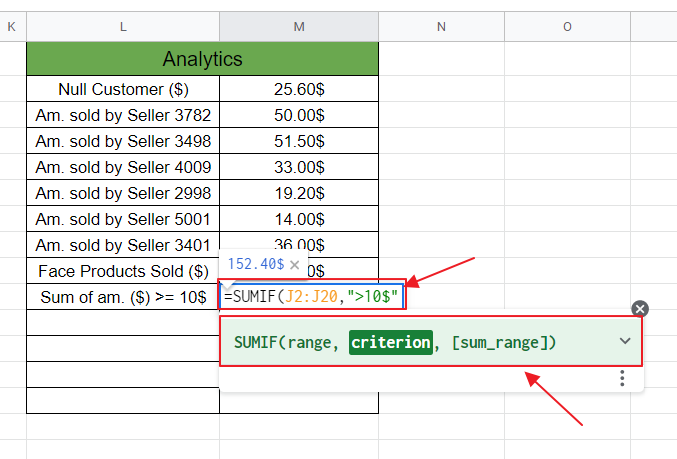How to use SUMIF in Google Sheets 31