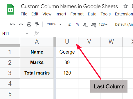 custom Column Names in Google Sheets 22