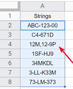 how to Extract Numbers from Strings in Google Sheets 2