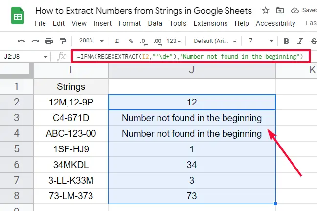how to Extract Numbers from Strings in Google Sheets 18