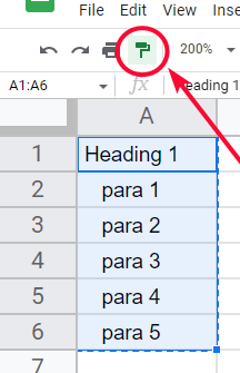 how to Indent text in Google Sheets 9