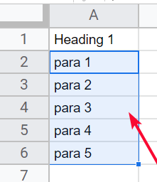how to Indent text in Google Sheets 2