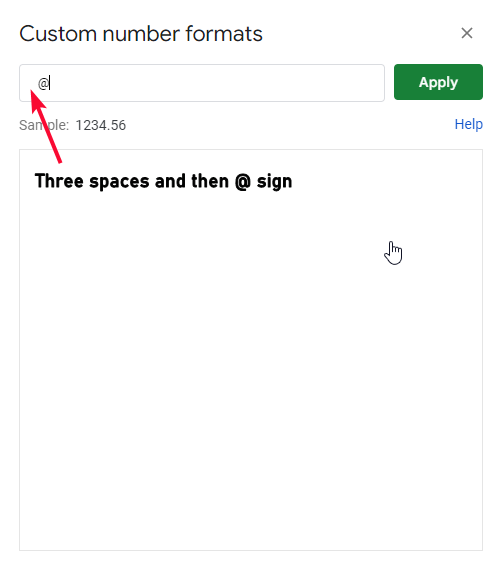 how to Indent text in Google Sheets 4